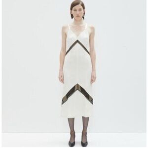 Helmut Lang Babydoll Lace Midi Slip Dress Designer SAMPLE! Size S